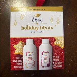 Dove Limited Edition Holiday Body Wash Set - Festive Red and White